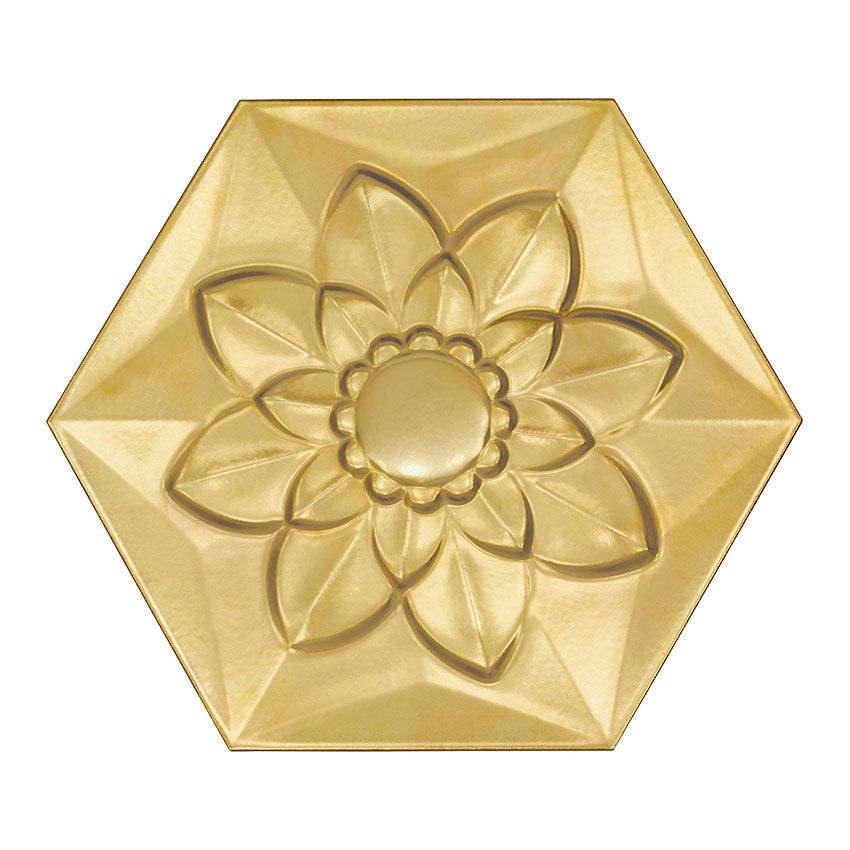 Керамическая плитка Bisazza-Ceramic_Tile-Gold_Frozen_Flower